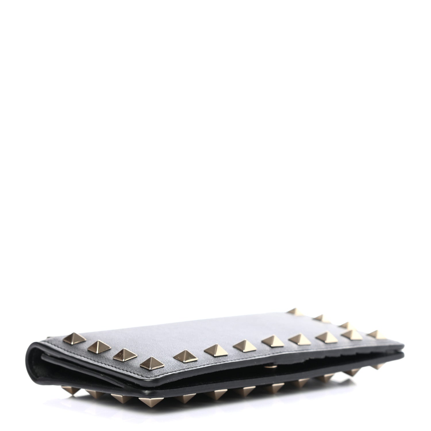 Valentino Garavani Vitello Rockstud Flap Wallet Black 5 of 9