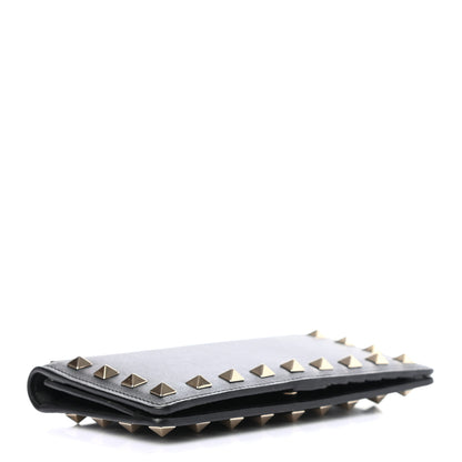 Valentino Garavani Vitello Rockstud Flap Wallet Black 5 of 9