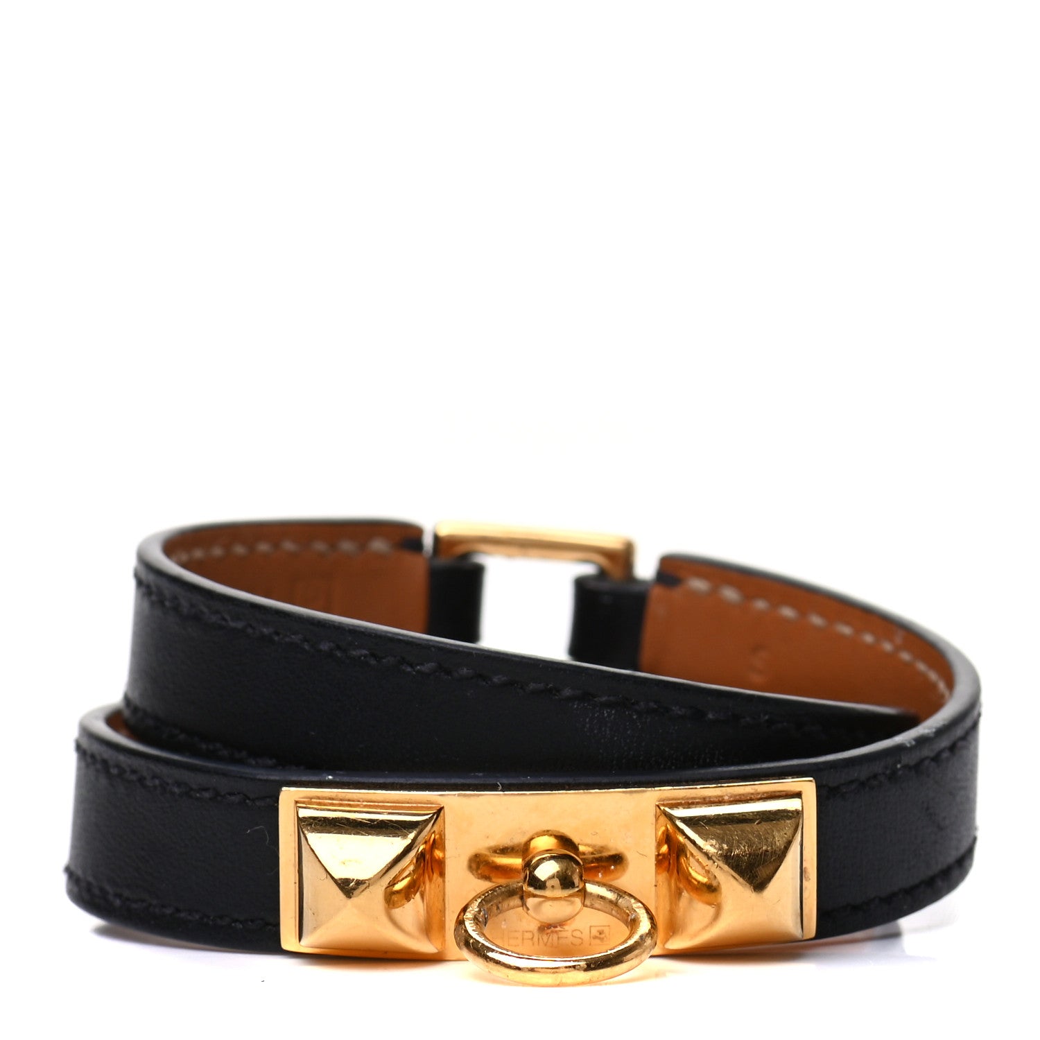 Hermes Box Rivale Double Tour Bracelet S Black 1 of 5