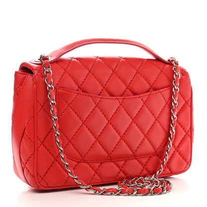 Chanel Lambskin Quilted Medium Easy Carry Flap Red 3 of 21