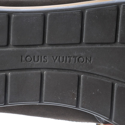 Louis Vuitton Suede Calfskin Perforated Sneakers 41 Brown 6 of 9