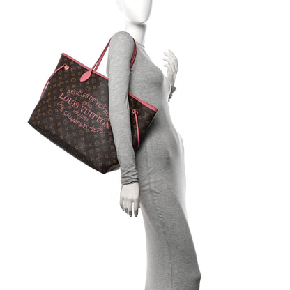 Louis Vuitton Monogram Articles de Voyage Ikat Neverfull GM Rose Velours 2 of 18
