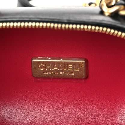 Chanel Lambskin Quilted CC Bubble Vanity Case With Chain Black 6 of 10