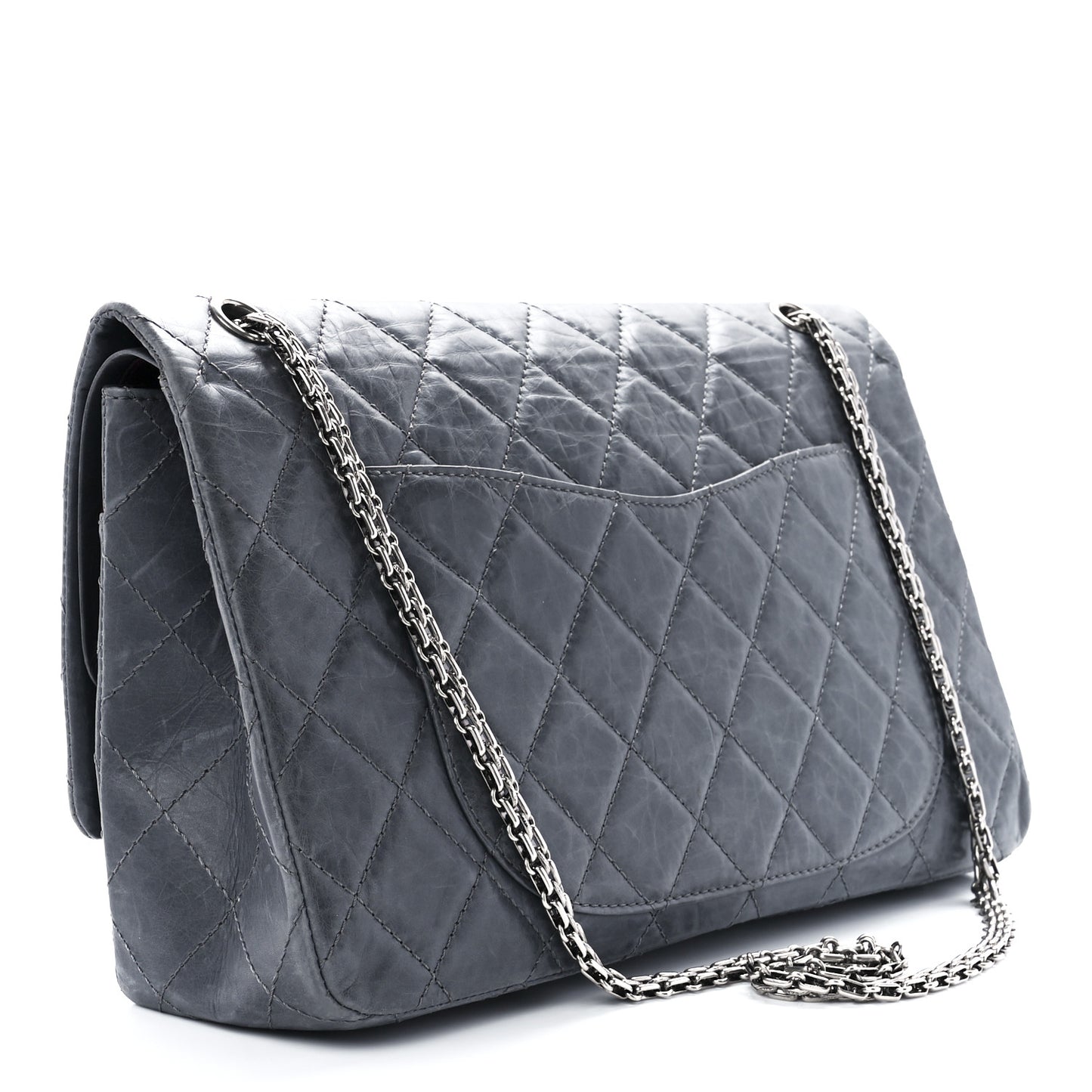 Aged Calfskin Quilted 50th Anniversary 2.55 Reissue 227 Flap Grey