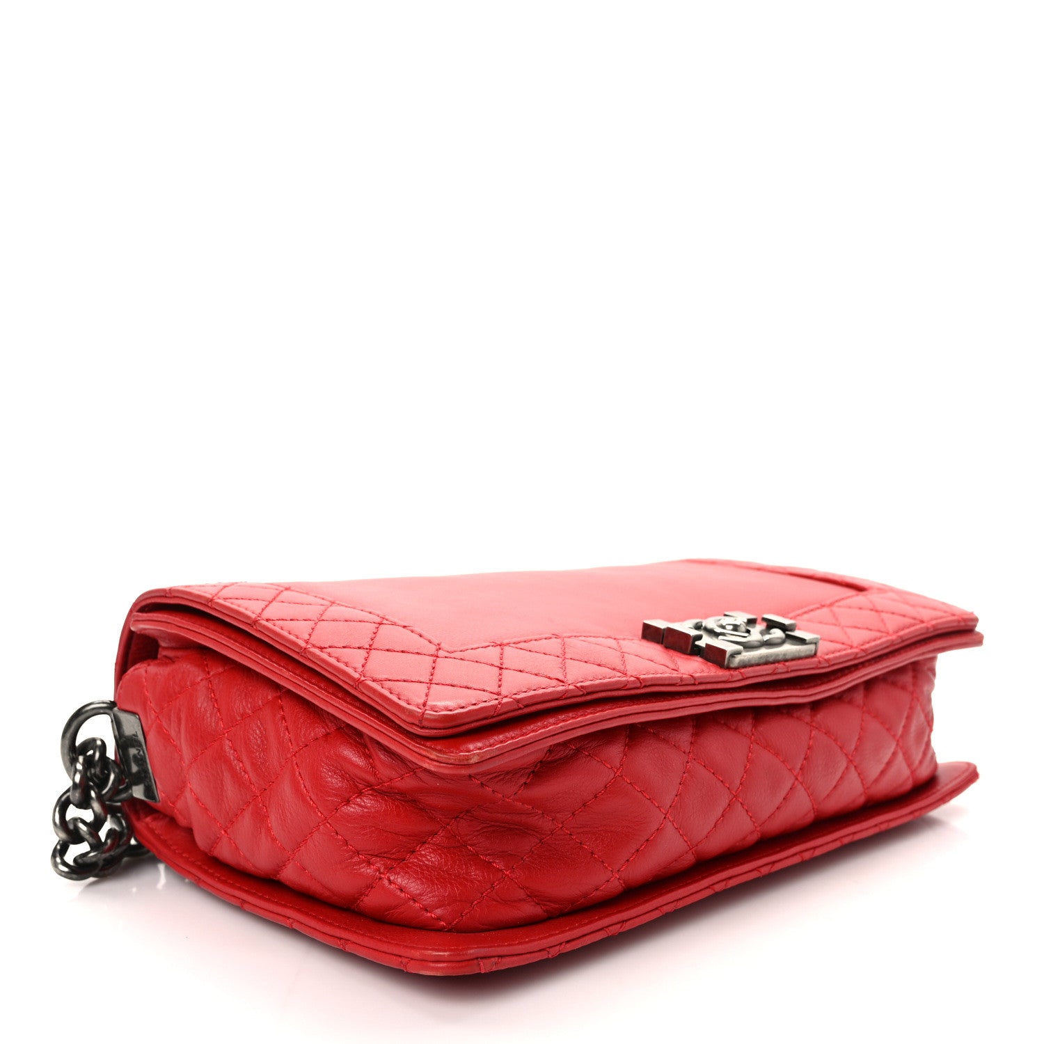 Chanel Calfskin New Medium Boy Reverso Flap Red 4 of 14