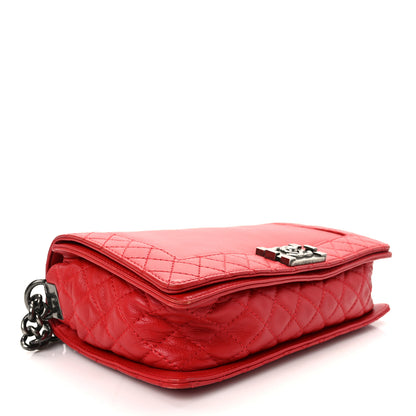 Chanel Calfskin New Medium Boy Reverso Flap Red 4 of 14
