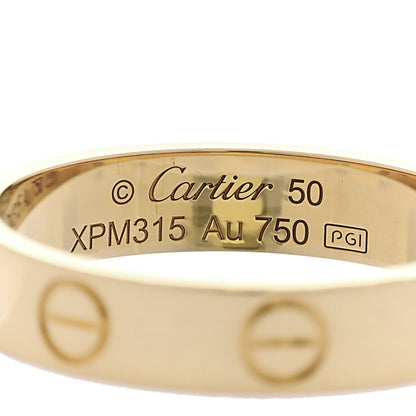 Cartier 18K Yellow Gold 3.5mm LOVE Wedding Band Ring  50 5.25 4 of 5