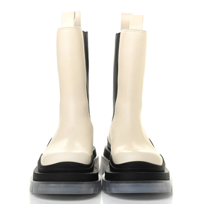 Bottega Veneta Calfskin The Tire Chelsea Boots 37.5 Wax Black Transparent 4 of 20
