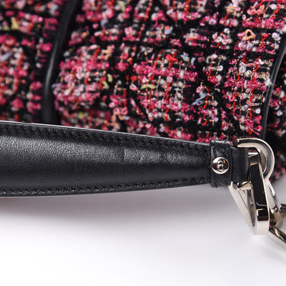 Christian Dior Tweed Medium Miss Dior Flap Pink Black Multicolor 10 of 11