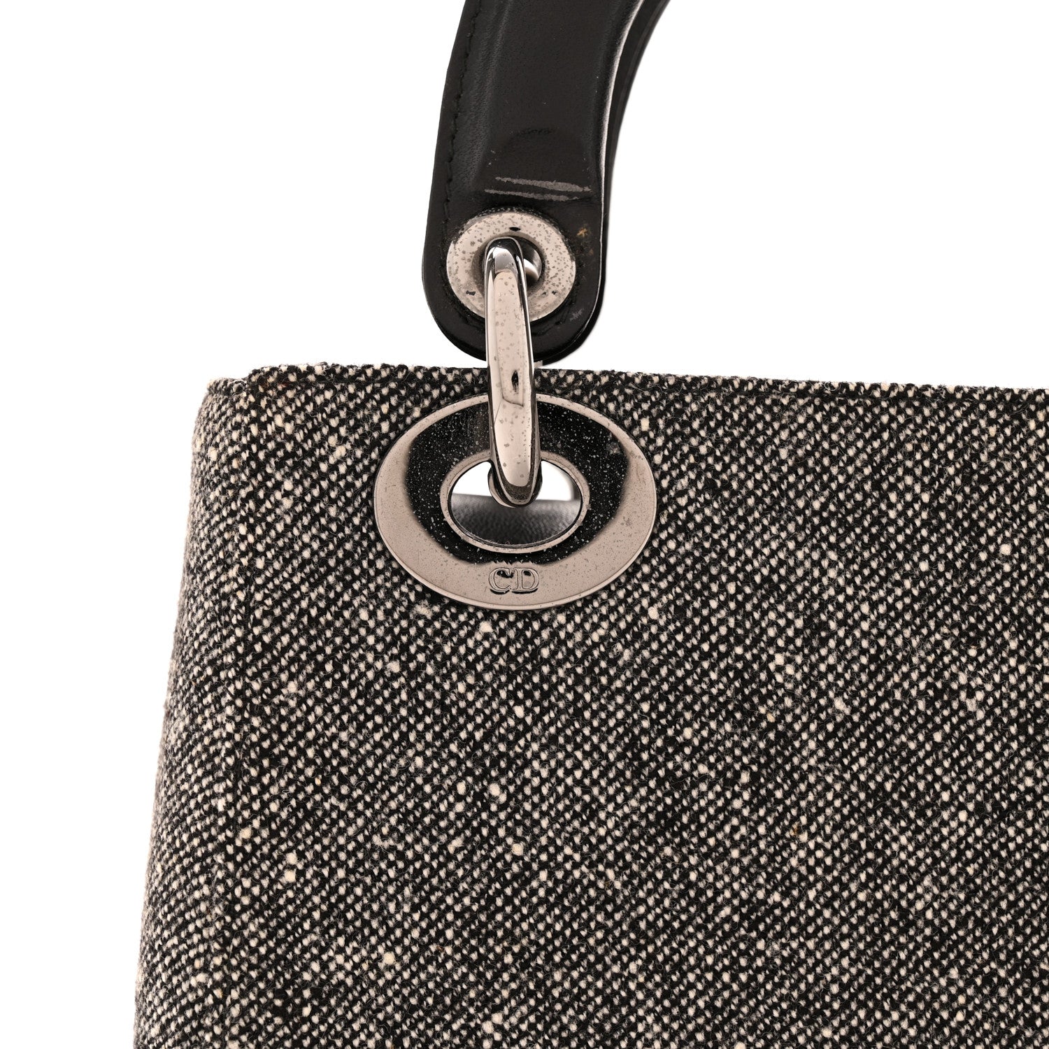 Christian Dior Tweed Mini Lady Dior Black 14 of 15