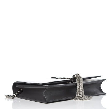 Saint Laurent Smooth Calfskin Classic Monogram Kate Tassel Chain Wallet Asphalt 4 of 7