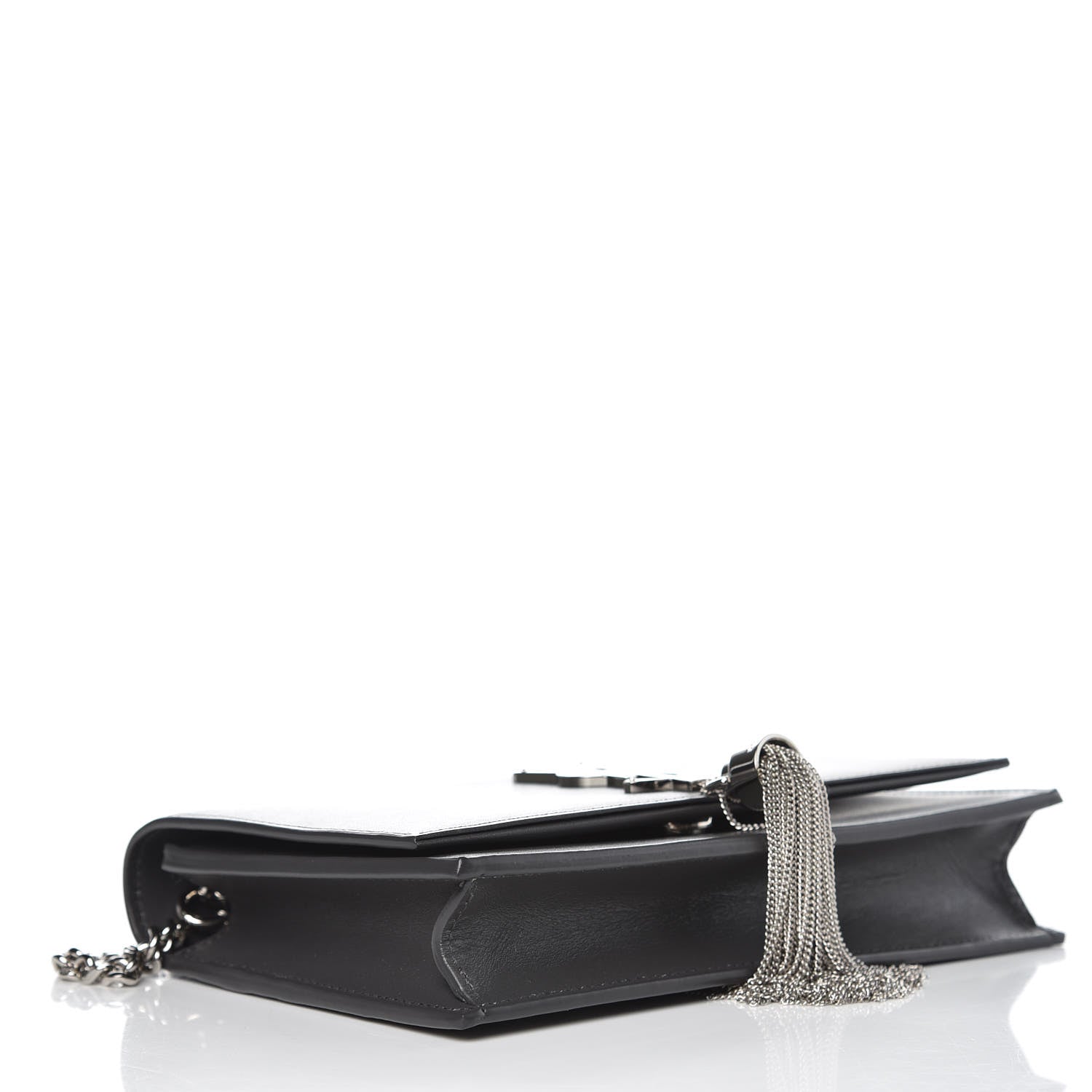 Saint Laurent Smooth Calfskin Classic Monogram Kate Tassel Chain Wallet Asphalt 4 of 7