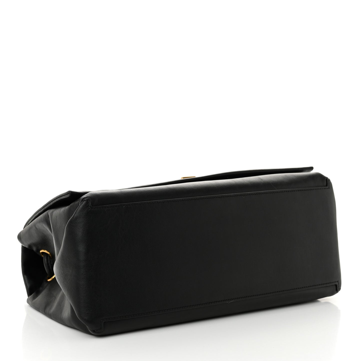 Calfskin Large Dual Shoulder Bag Black