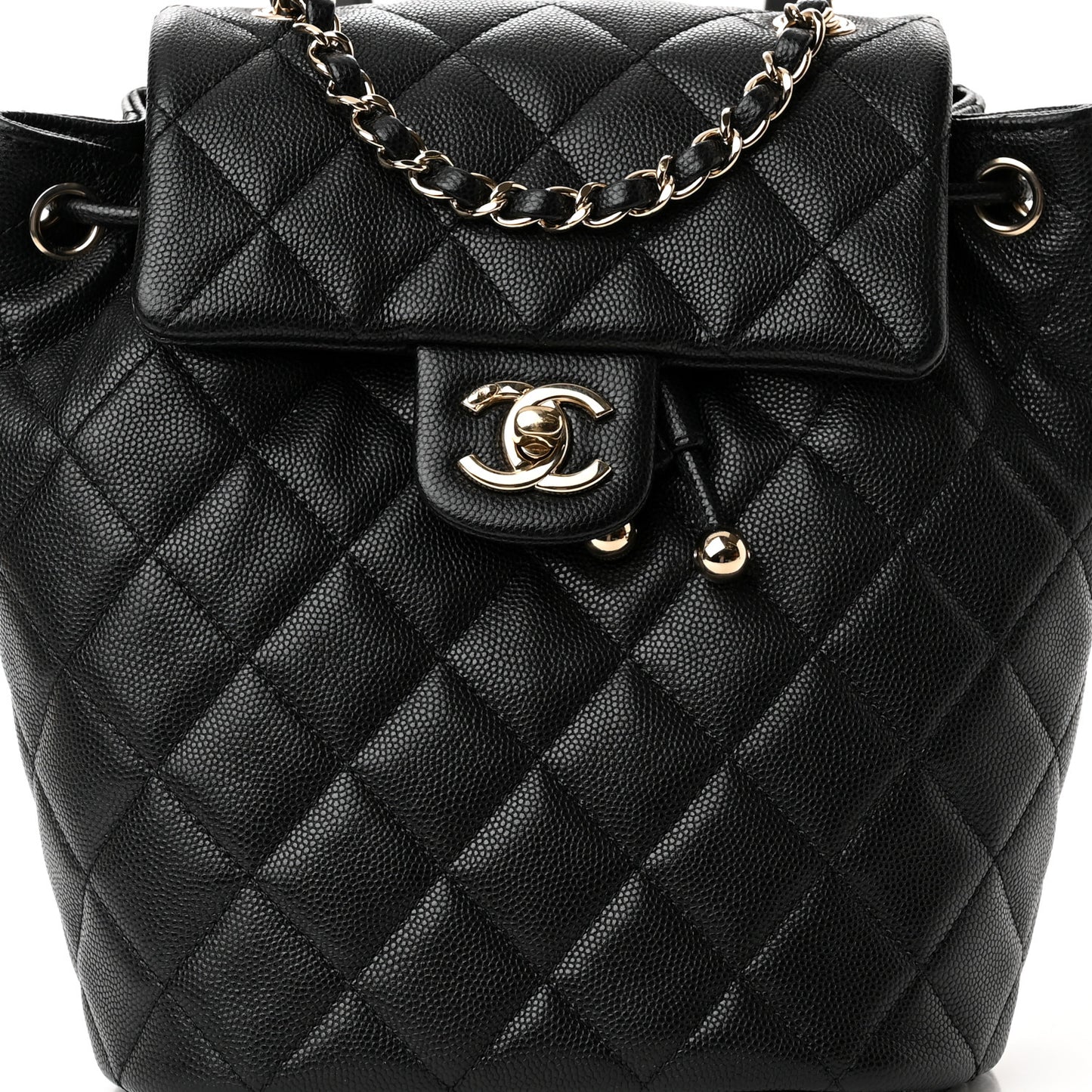 Caviar Quilted Mini Urban Spirit Backpack Black