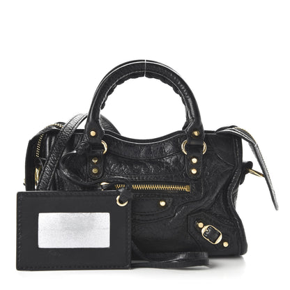 Balenciaga Agneau Classic Gold Hardware Nano City Black 1 of 11