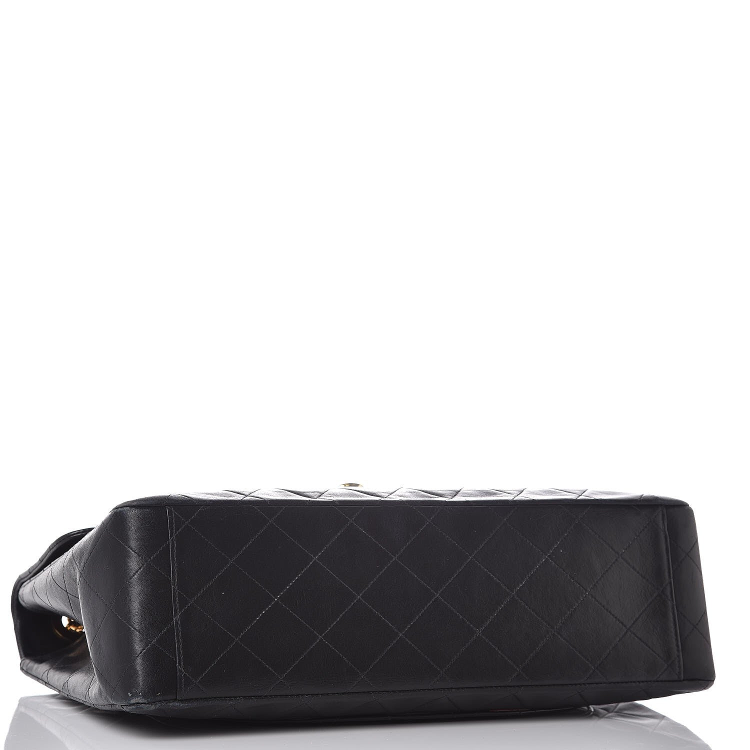 Chanel Lambskin Quilted XL Jumbo Single Flap Black 4 of 16