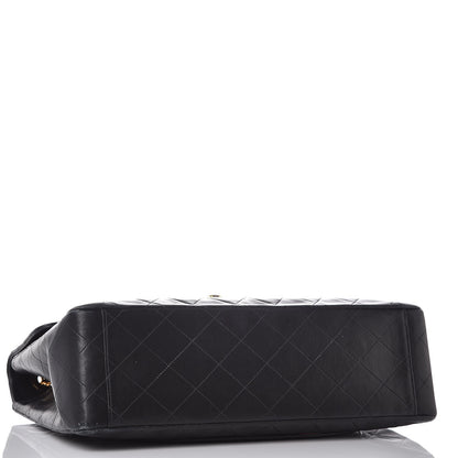Chanel Lambskin Quilted XL Jumbo Single Flap Black 4 of 16