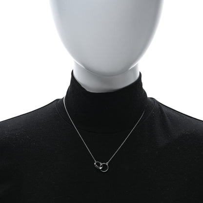 Tiffany 18K White Gold Interlocking Atlas Open Pendant Necklace 3 of 6