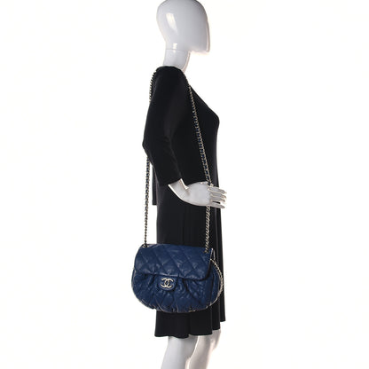 Chanel Washed Lambskin Quilted Medium Chain Around Messenger Blue 2 of 10