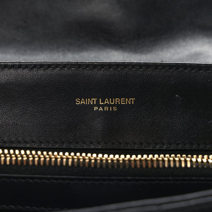 Saint Laurent Calfskin Y Quilted Monogram Small Loulou Chain Satchel Black 6 of 9