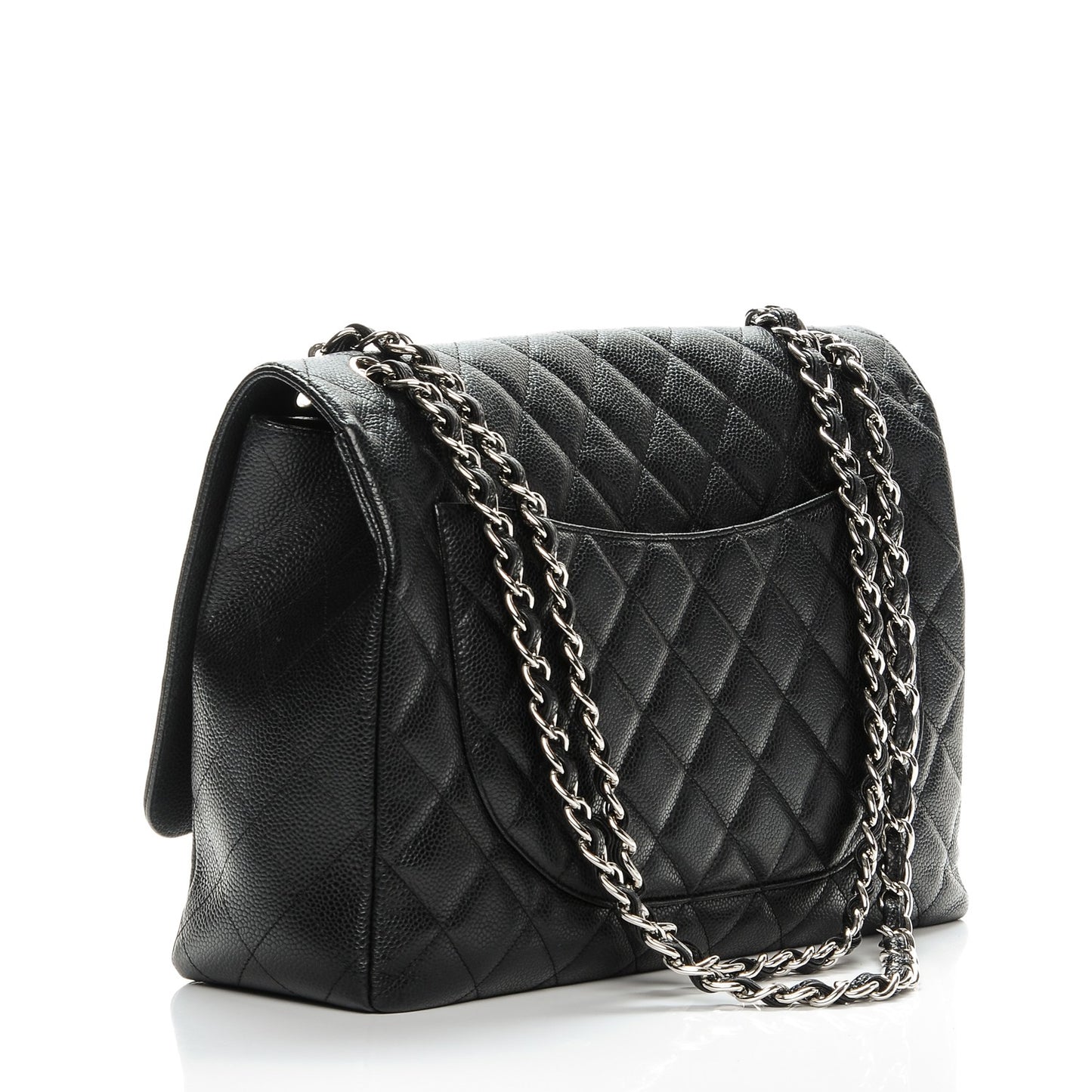 Caviar Quilted Maxi Single Flap Black