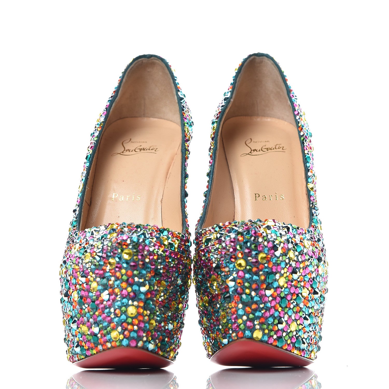 Christian Louboutin Crystal Suede Burma Daffodile Strass 160 Pumps 39 Multicolor 2 of 11