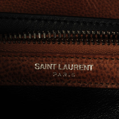 Saint Laurent Calfskin Matelasse Chevron Monogram Medium College Bag Cognac 8 of 9