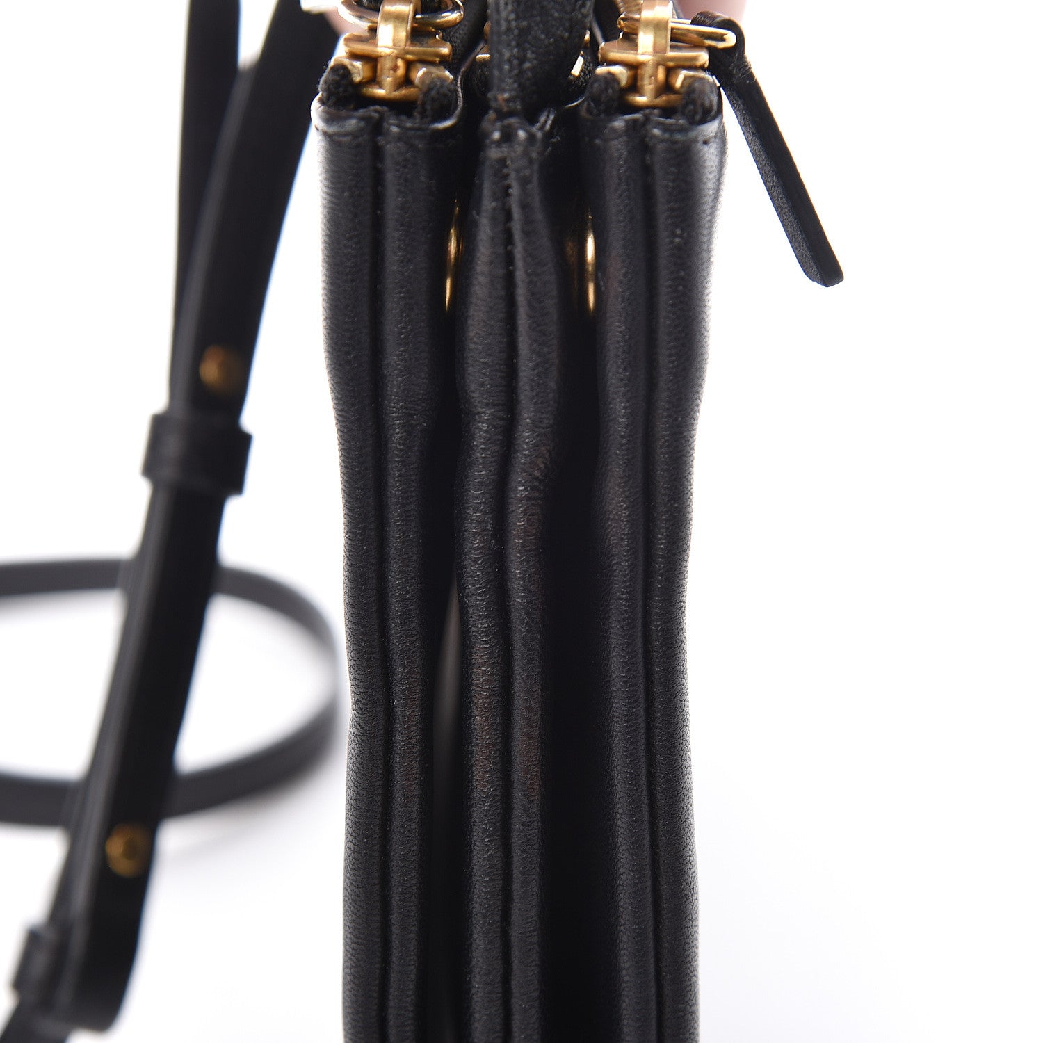 Celine Lambskin Small Trio Crossbody Bag Black 13 of 18