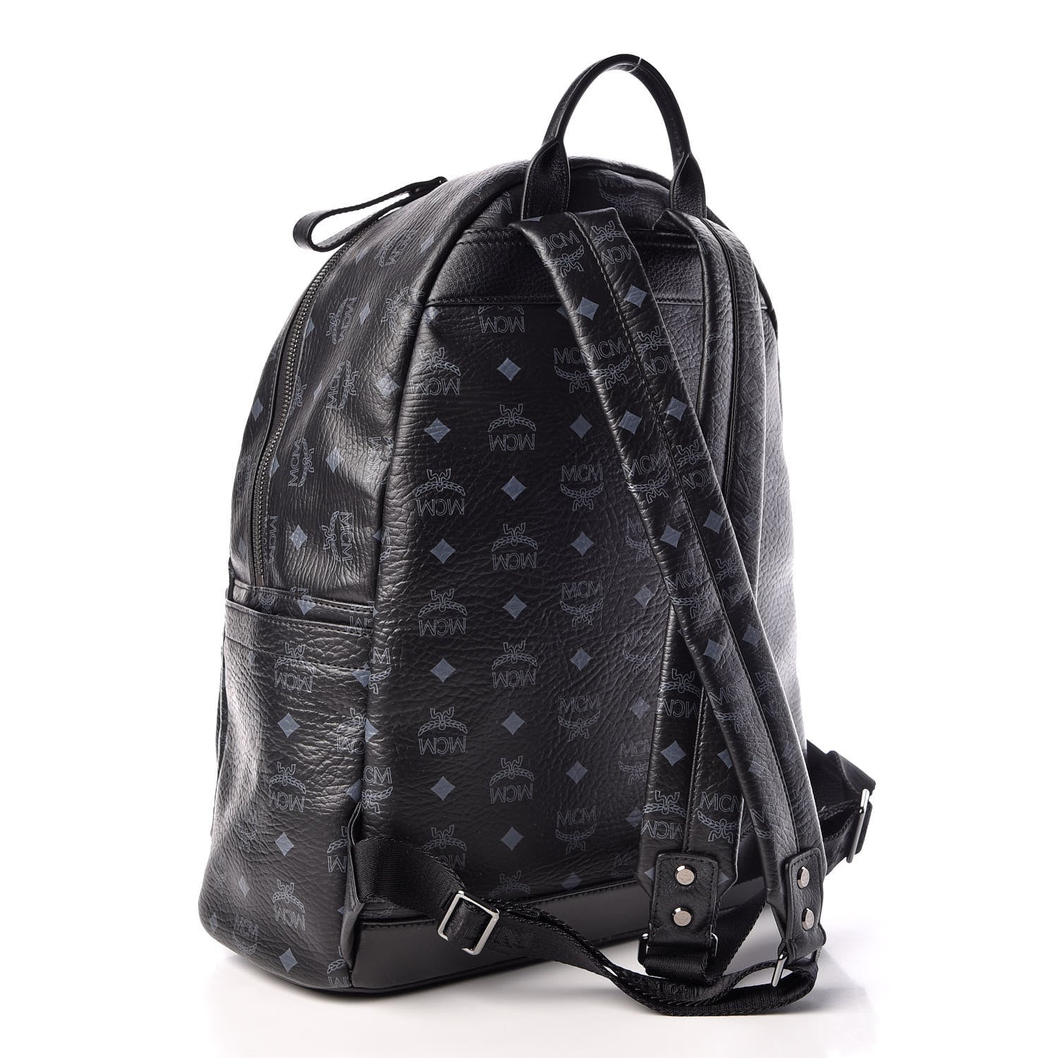 MCM Visetos Medium Sprinkle Stud Stark Backpack Black 3 of 10