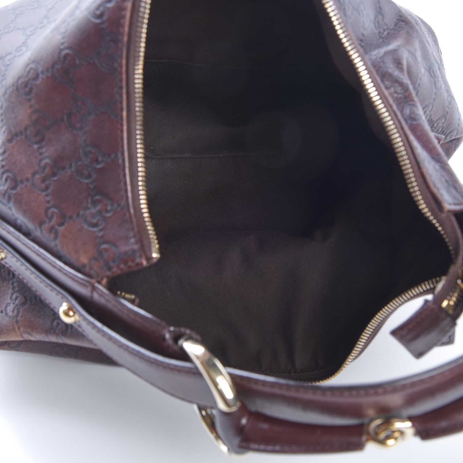 Gucci Guccissima Medium Horsebit Chain Hobo Dark Brown 5 of 12