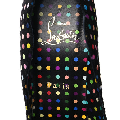 Christian Louboutin Suede Polka Dot Hot Chick 100 Pumps 38 Black Multicolor 38 Black Multicolor 7 of 9