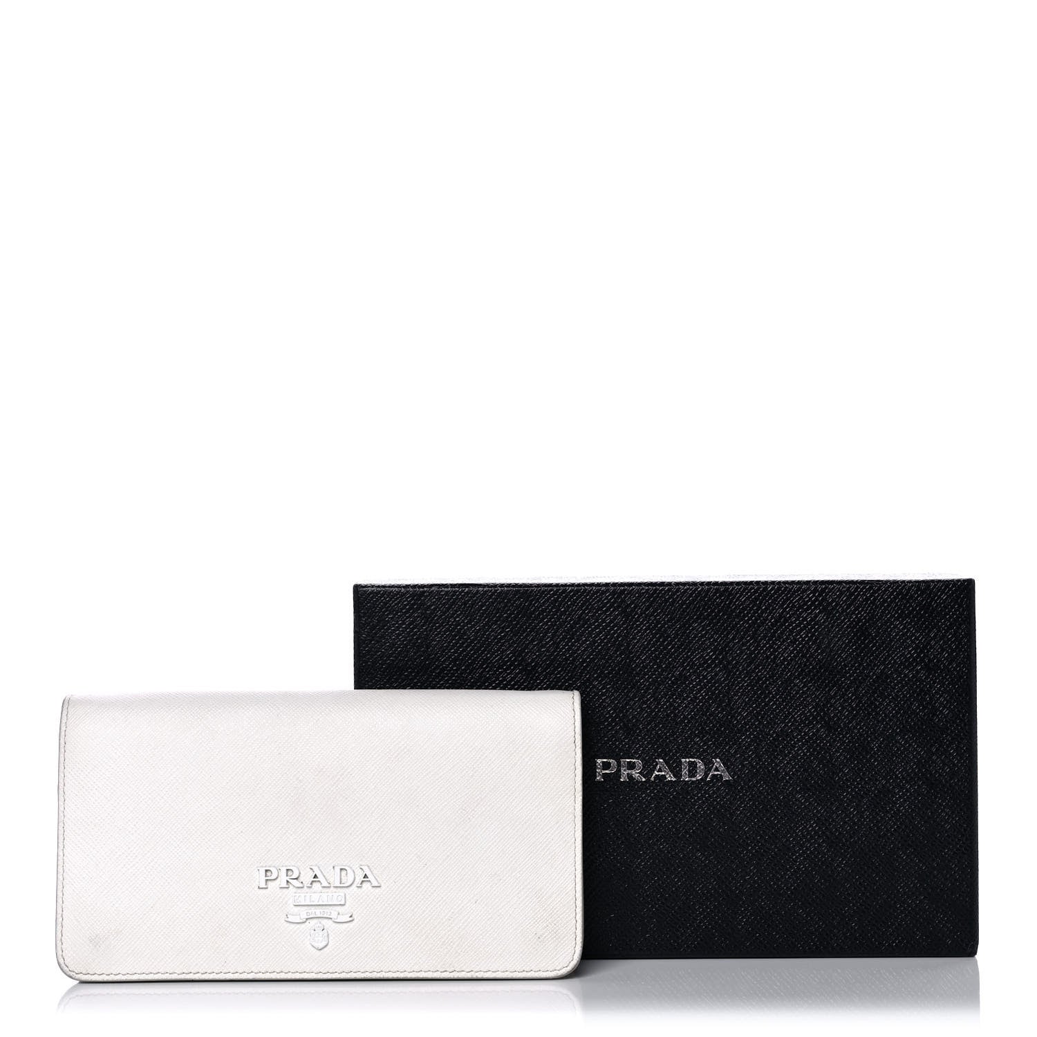 Prada Saffiano Shine Monochrome Mini Flap Crossbody Wristlet Bag Bianco 20 of 20
