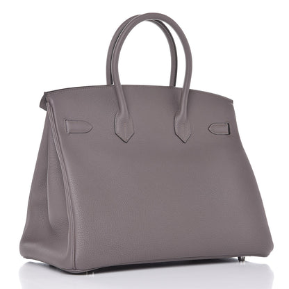 Hermes Togo Birkin 35 Etain 3 of 8