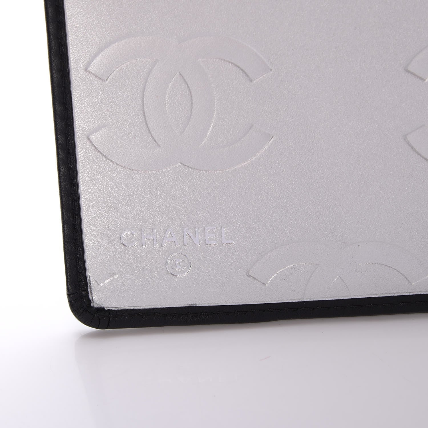 Chanel Calfskin Quilted Large Cambon Agenda Planner Black Silver 6 of 10