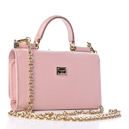 Dolce & Gabbana Dauphine Family Patch Mini Von Bag Rosa Carne 3 of 8