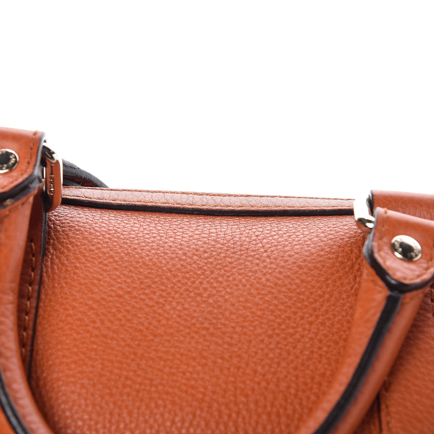 Pebbled Calfskin Small Boston Orange