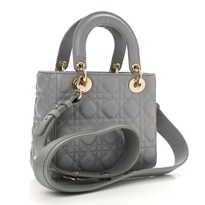 Christian Dior Lambskin Cannage Small Lucky Badges My Lady Dior Grey 2 of 7