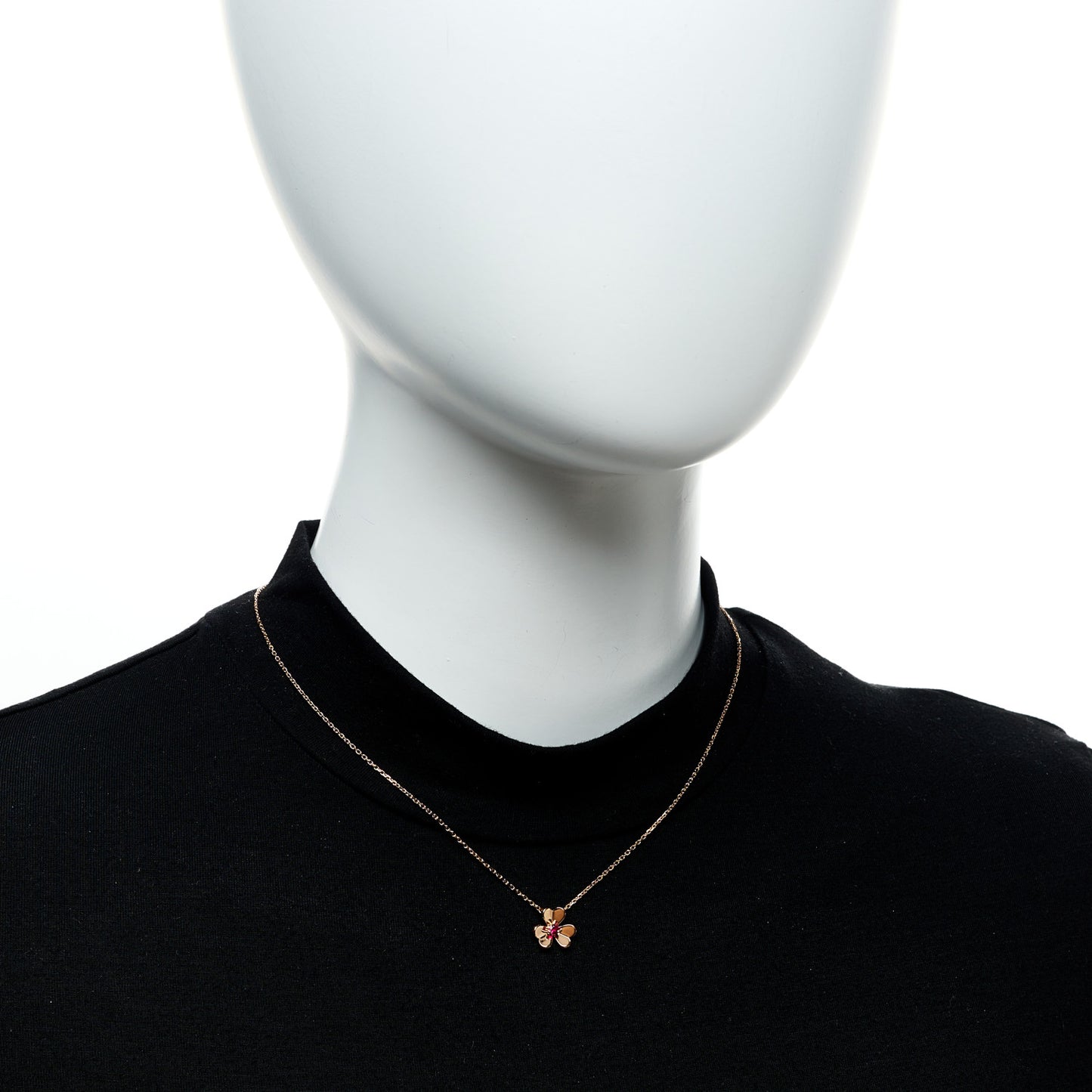 18K Rose Gold Ruby Mini Frivole Pendant Necklace