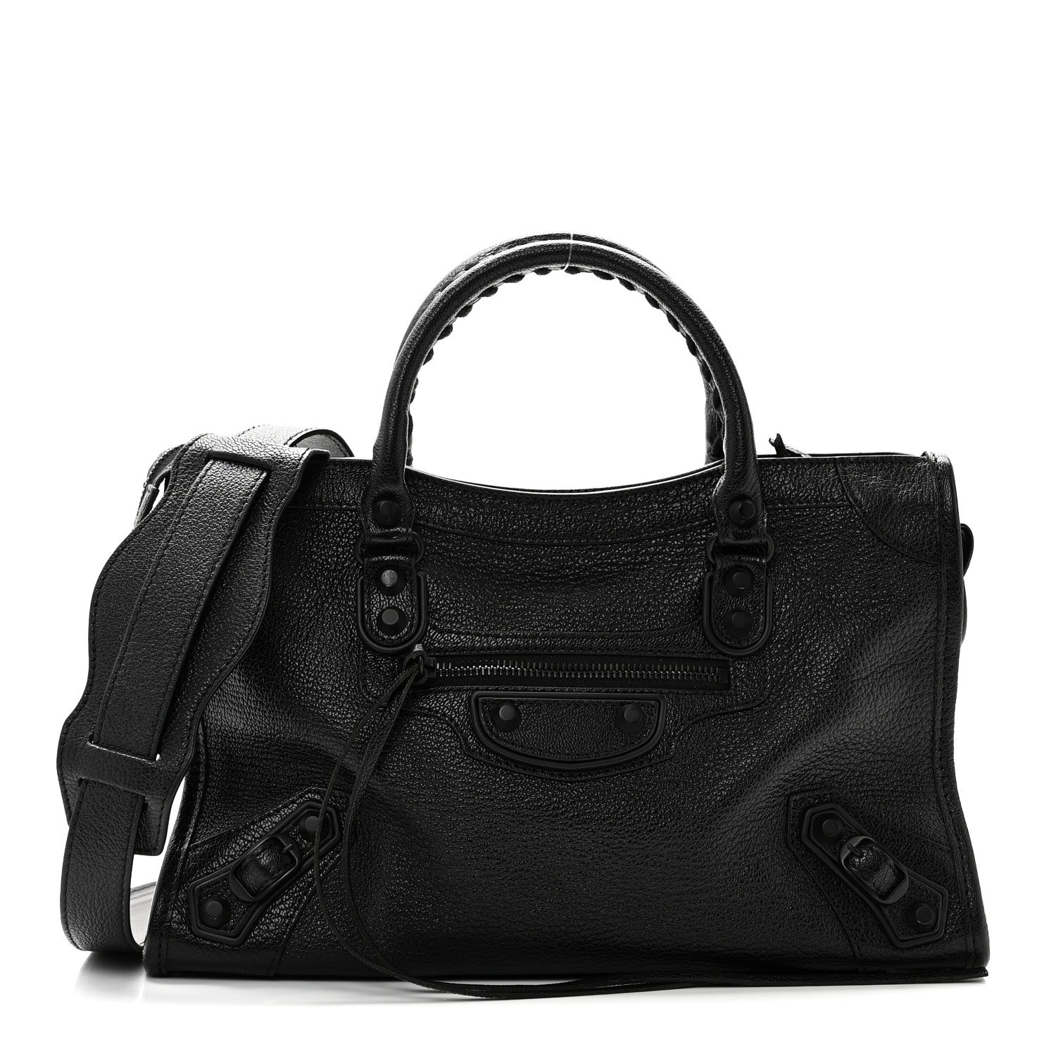 Balenciaga Chevre Black Metallic Edge Hardware S City Black 1 of 10
