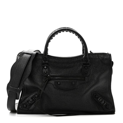Balenciaga Chevre Black Metallic Edge Hardware S City Black 1 of 10