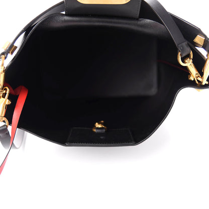 Valentino Garavani Grainy Calfskin Escape Hobo Bag Black 6 of 10