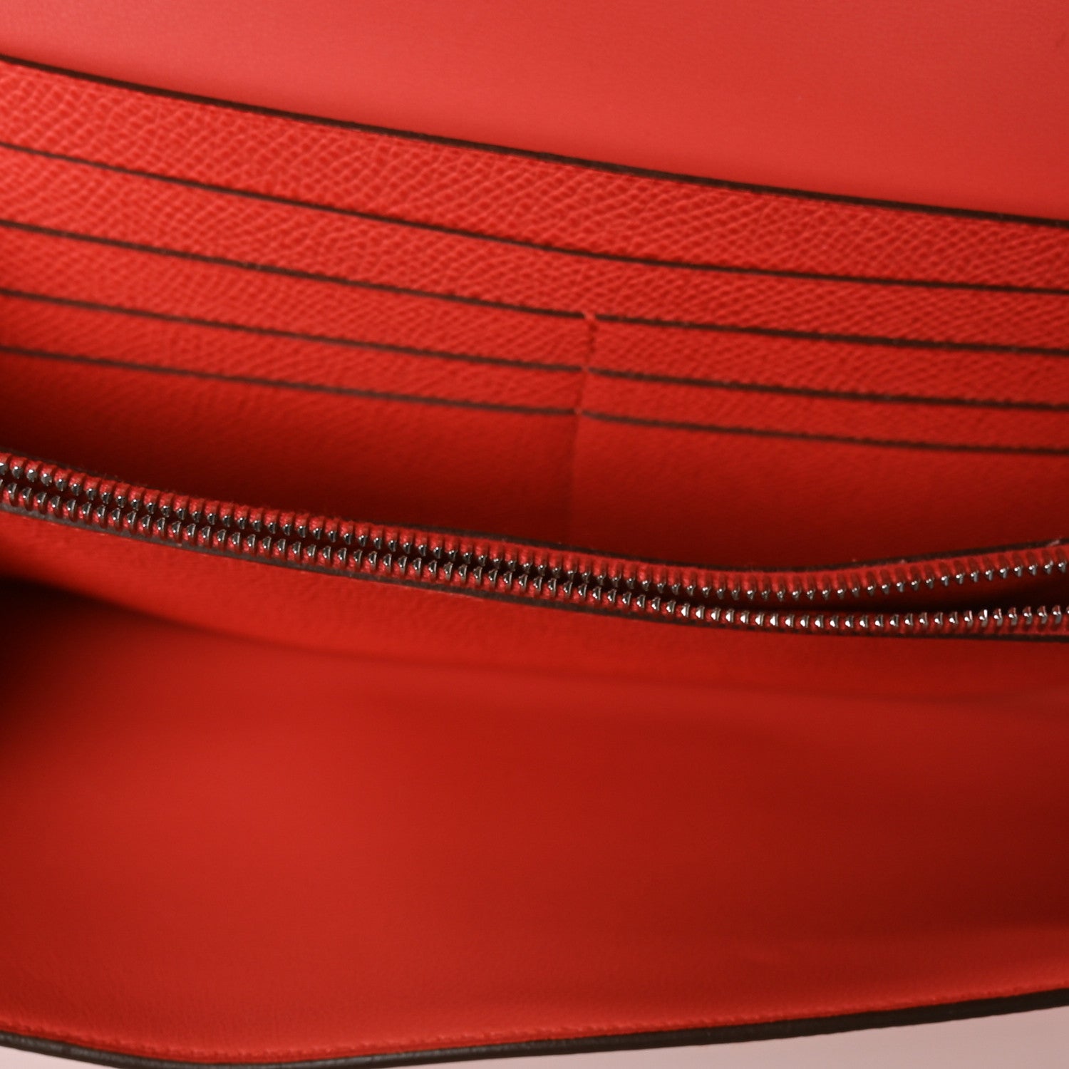 Hermes Epsom Enamel Constance Wallet To Go Rose Texas Rouge De Coeur 5 of 10