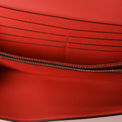 Hermes Epsom Enamel Constance Wallet To Go Rose Texas Rouge De Coeur 5 of 10