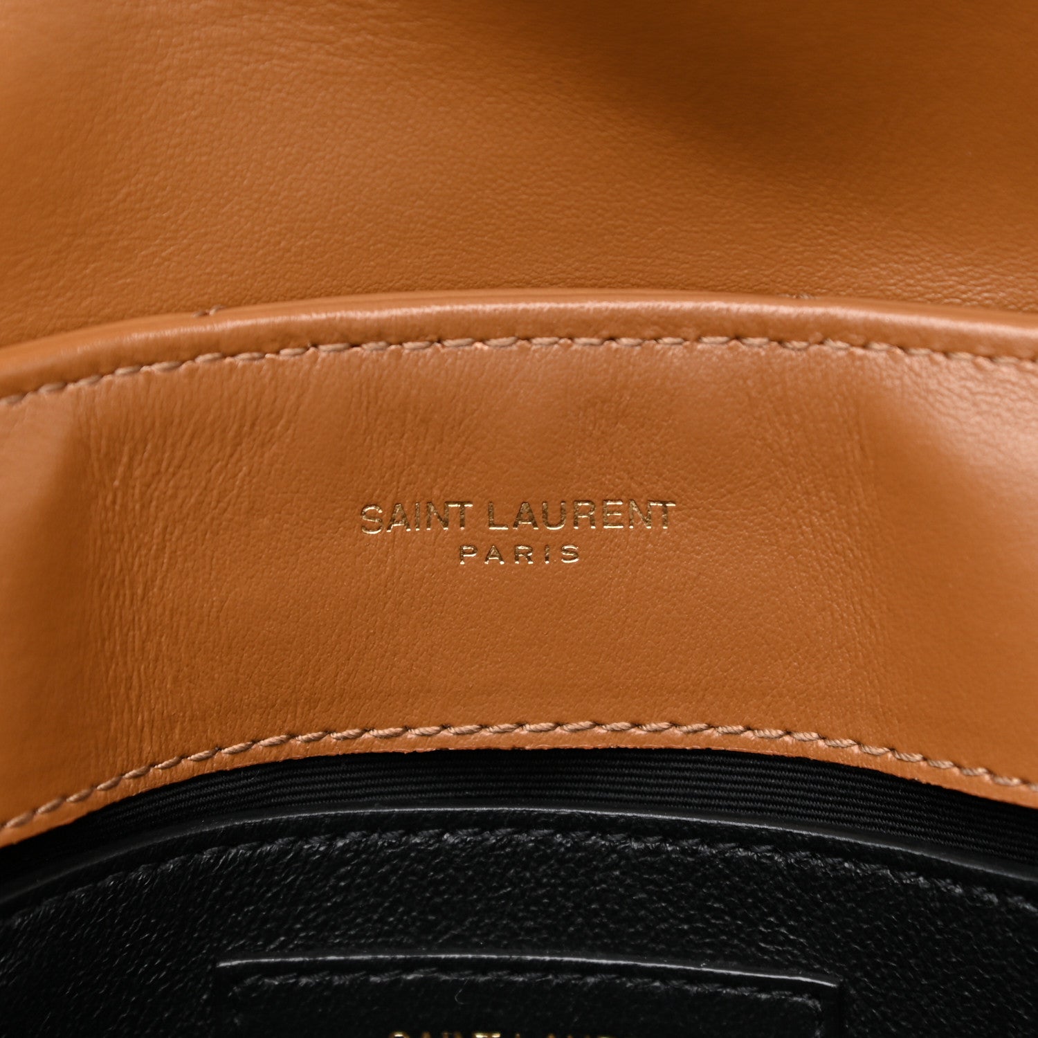Saint Laurent Calfskin Y Quilted Monogram Small Loulou Chain Satchel Dark Natural 7 of 11