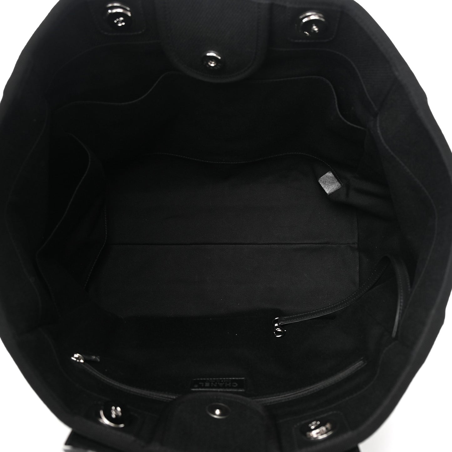 Canvas Pearl Medium Deauville Tote Black