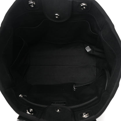 Chanel Canvas Pearl Medium Deauville Tote Black 5 of 11