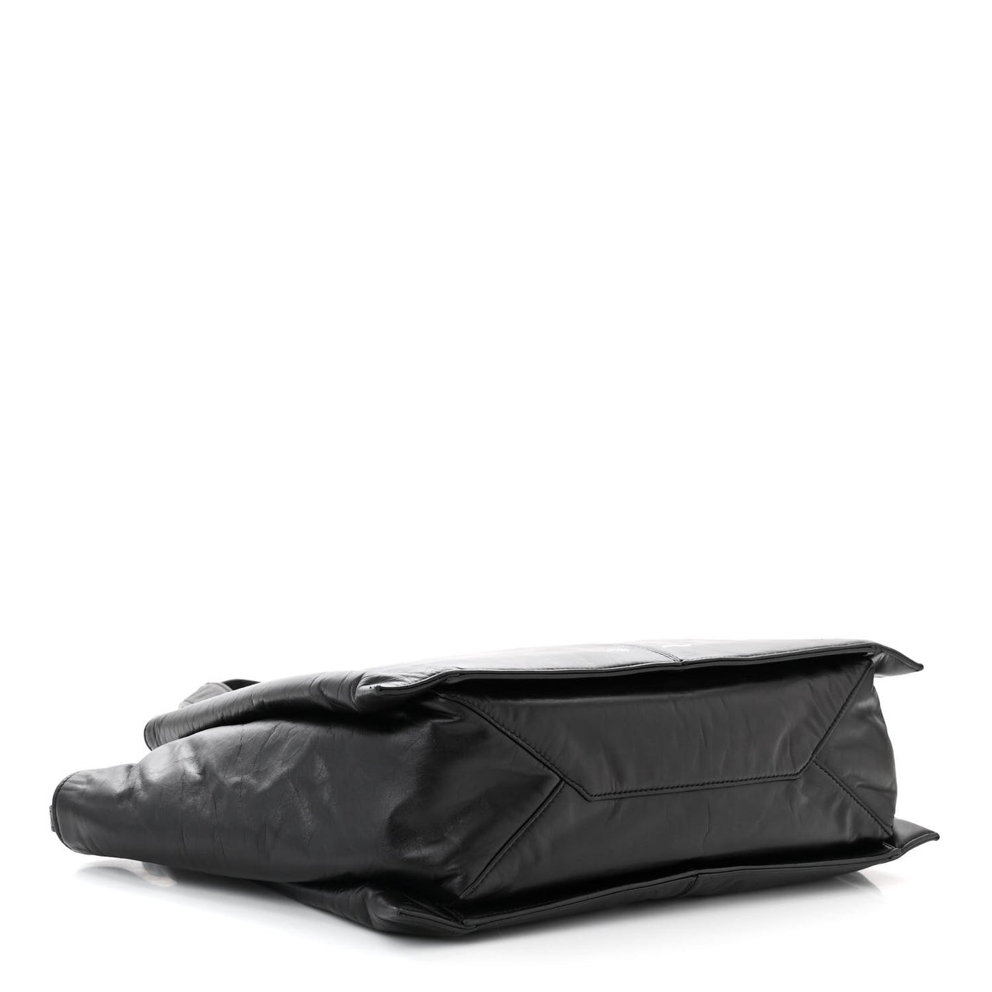 Paperweight Calfskin Medium Tri-Fold Bag Black