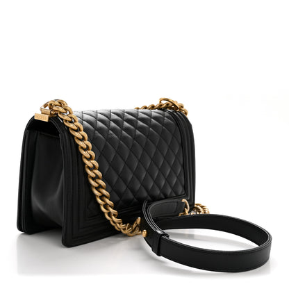 Chanel Caviar Quilted Medium Boy Flap Black 2 of 11
