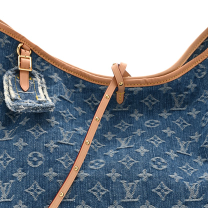Louis Vuitton Monogram Denim CarryAll MM Blue 8 of 10