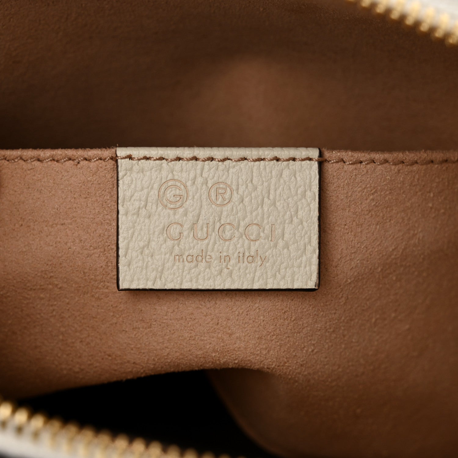 Gucci Textured Dollar Calfskin Web Small Ophidia Dome Shoulder Bag Mystic White 6 of 10